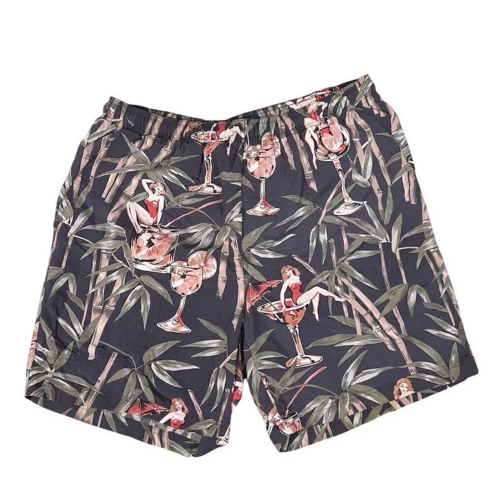 Tommy Bahama Men's Swim Trunks Size Large  Cocktail Print Tropical Shorts
